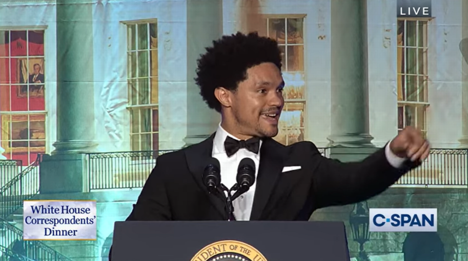 Comedian Trevor Noah did not pull punches during the White House Correspondents’ Dinner on Saturday, April 30, 2022.