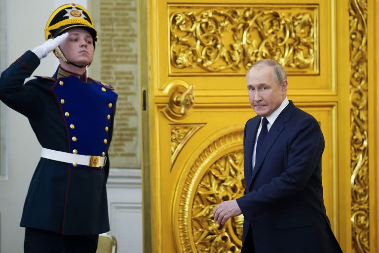 Vladimir Putin, en un acto en el Kremlin. (AP Photo/Alexander Zemlianichenko)