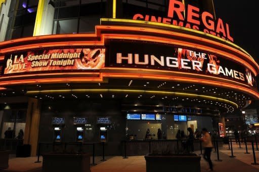 Opening night of Lionsgate's "The Hunger Games" at the Regal Cinemas L.A. LIVE Stadium on March 22, in Los Angeles, California. "The Hunger Games" took nearly $20 million in midnight screenings alone Friday in the United States, the seventh best ever, industry tracker Exhibitor Relations said