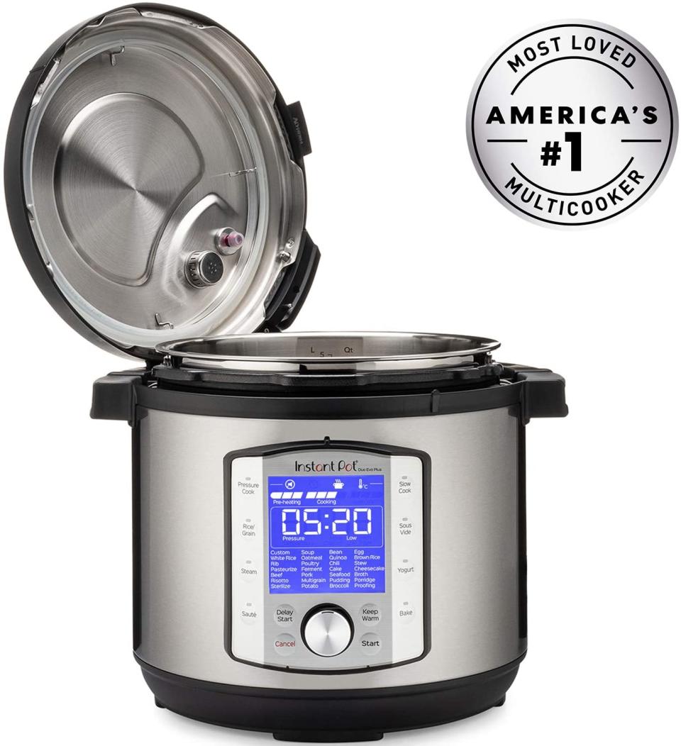 Instant Pot 6QT Duo Evo Plus Electric Pressure Cooker, 6-QT. Image via Amazon.