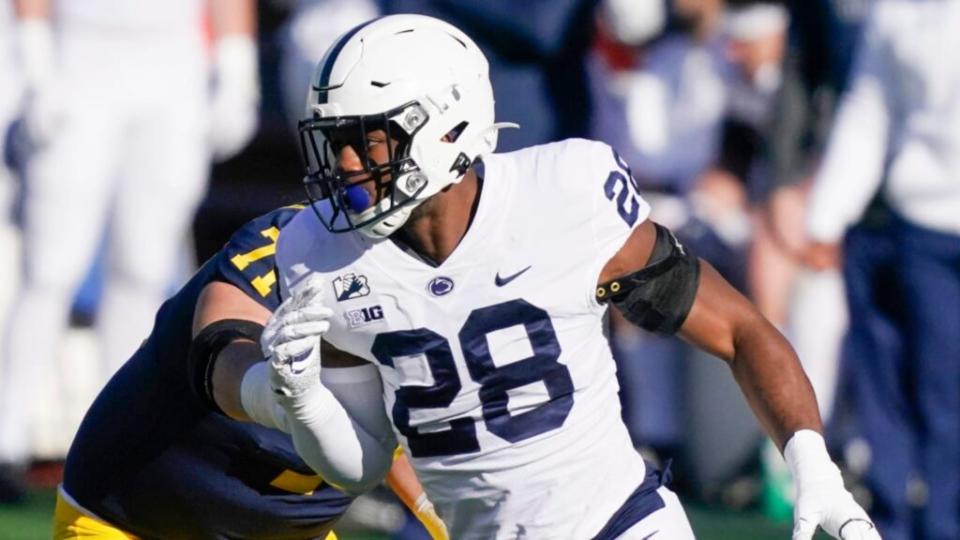 Former Penn State linebacker Odafe Oweh, drafted by the Baltimore Ravens this year, was introduced at the NFL draft by Commissioner Roger Goodell, who read his birth name off the selection card. (NFL.com)
