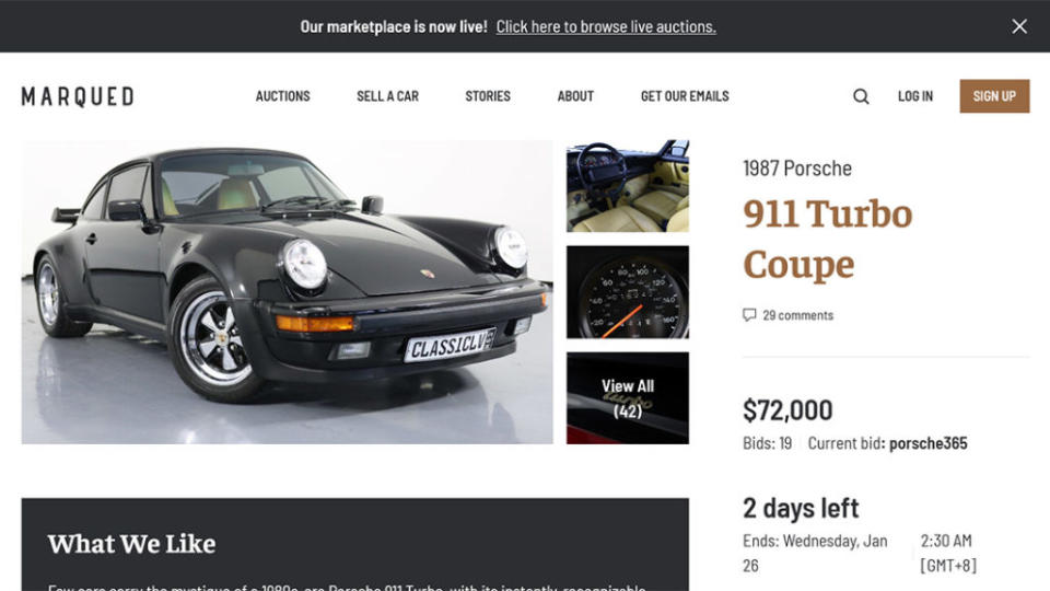 網站上當然有Porsche最為經典的911車系待價而沽。（圖片來源/ Marqued）