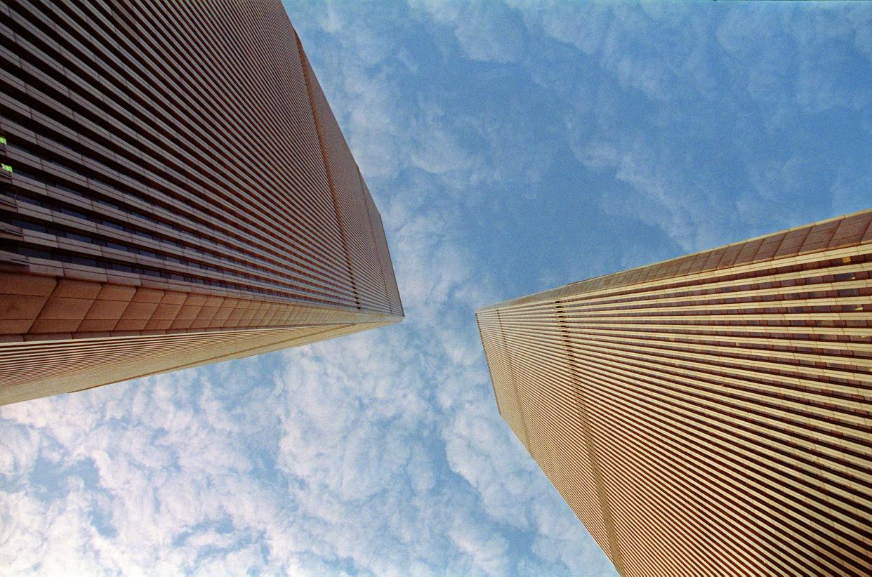 The World Trade Center Twin towers in New York in 1992. (Ronan Robert/AFP via Getty Images)