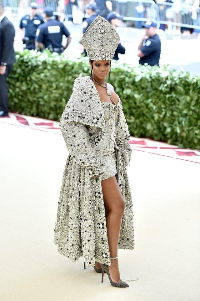 Virgil Abloh of Off-White walking the red carpet at The Metropolitan Museum  of Art Costume Institute Benefit celebrating the opening of Heavenly Bodies  : Fashion and the Catholic Imagination held at The