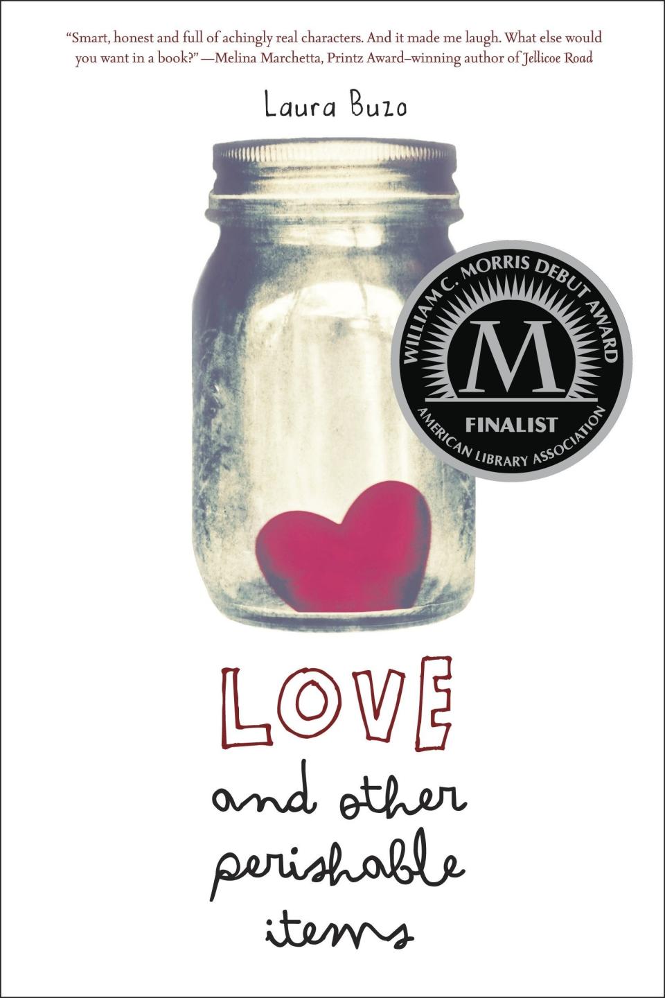 Cover shows glass jar with heart at the bottom and handwritten title text below