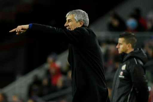 Quique Setien oversaw a win in his first game in charge of Barcelona against Granada on Sunday