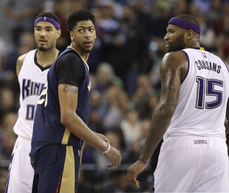 'We can wreak havoc on this league,' Cousins says of his partnership with Anthony Davis, left. (AP)