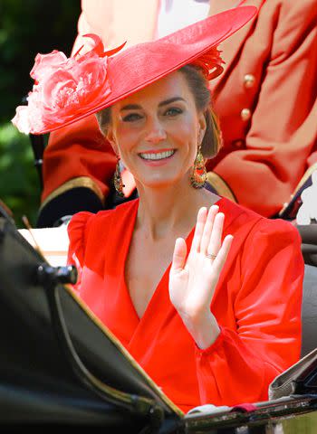 <p>Zak Hussein / SplashNews.com</p> Kate Middleton, the Princess of Wales arrives at Royal Ascot 2023