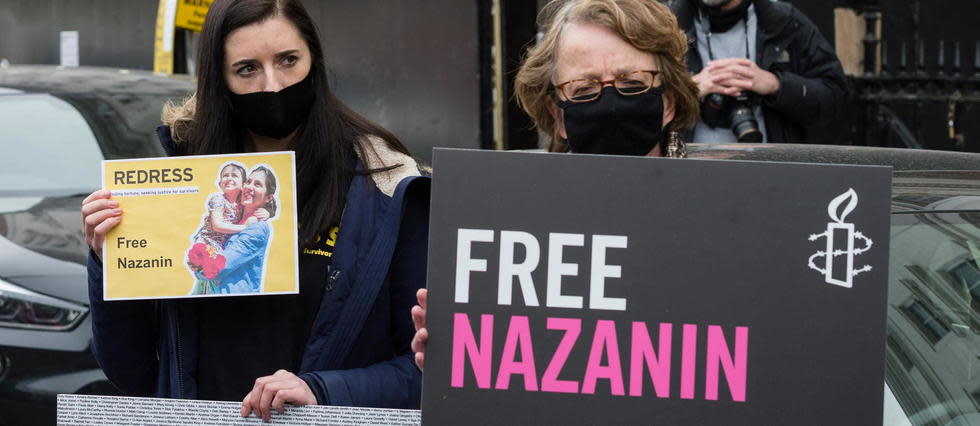 Une manifestation pour la libération de Nazanin Zaghari-Ratcliffe en mars 2021 à Londres (photo d'illustration).
