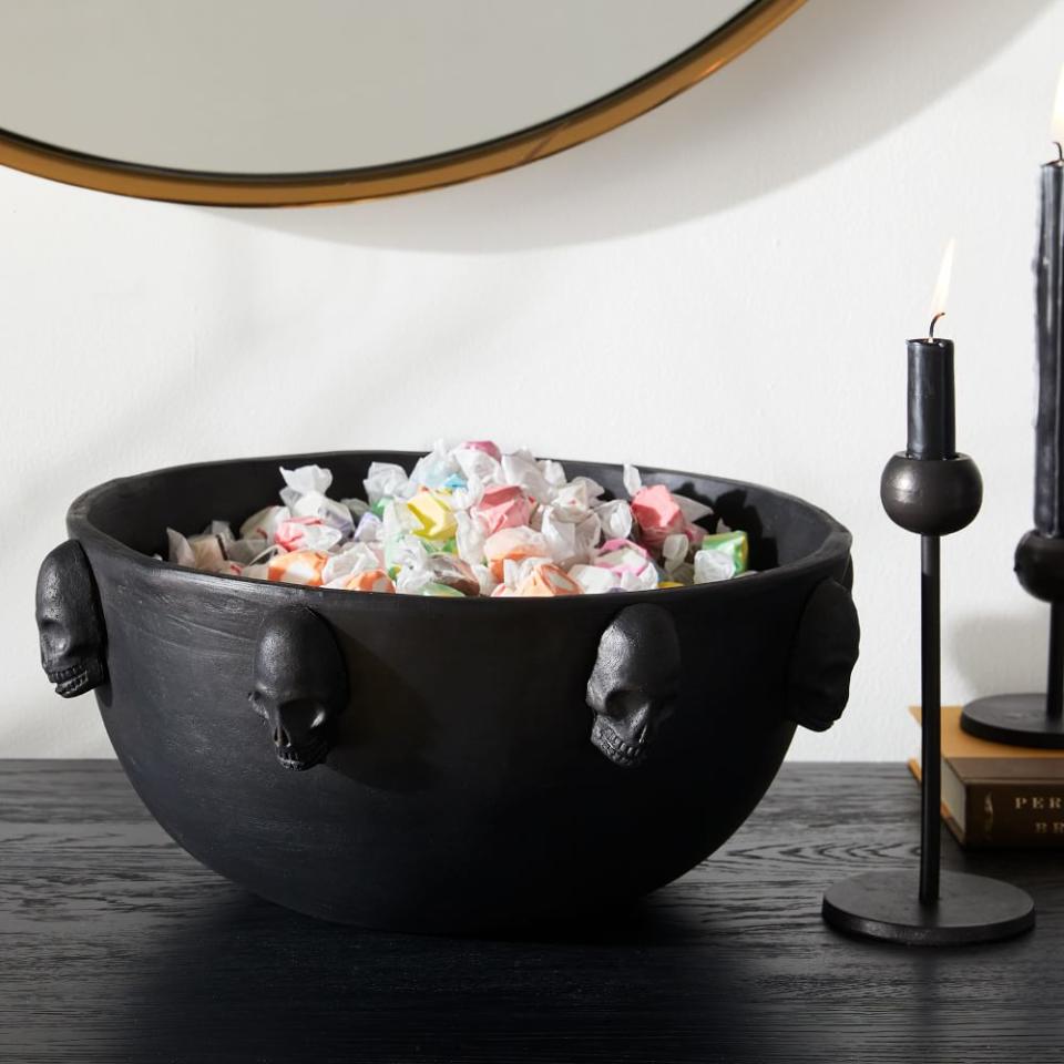 <p><a href="https://go.redirectingat.com?id=74968X1596630&url=https%3A%2F%2Fwww.westelm.com%2Fproducts%2Fskull-candy-bowl-d12003&sref=https%3A%2F%2Fwww.thepioneerwoman.com%2Fholidays-celebrations%2Fg36755060%2Fhalloween-candy-bowls%2F" rel="nofollow noopener" target="_blank" data-ylk="slk:Shop Now;elm:context_link;itc:0;sec:content-canvas" class="link ">Shop Now</a></p><p>Black Terracotta Skull Candy Bowl</p><p>$1.00</p><p>westelm.com</p><span class="copyright">West Elm</span>