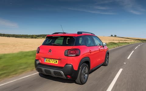 2017 Citroen C3 Aircross driving, rear 