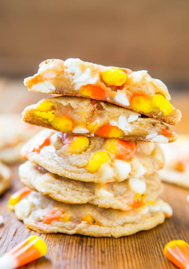 Candy Corn and White Chocolate Cookies