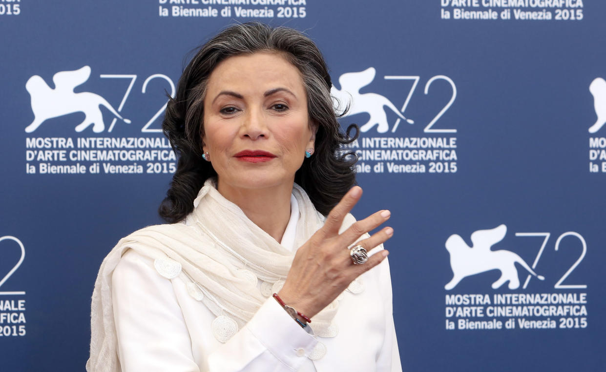 La actriz Patricia Reyes Spíndola durante la presentación de la cinta La calle de la amargura en el Festival de Venecia en 2015 (Crédito: Elisabetta A. Villa/WireImage).