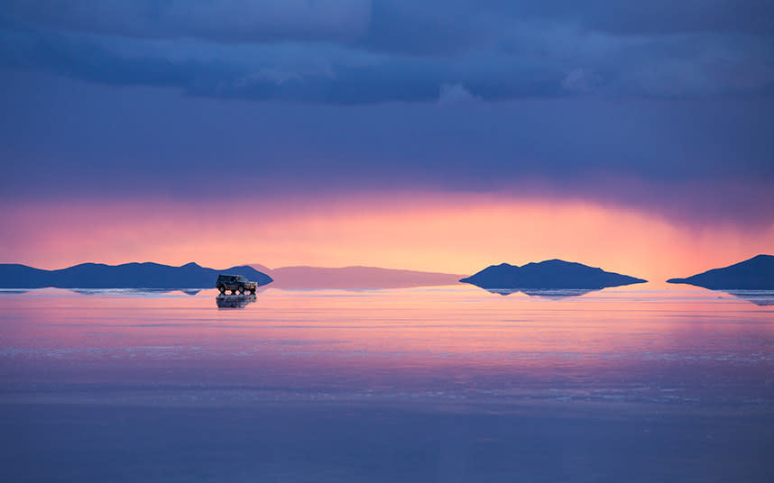 The Salar de Uyuni in Bolivia is one many people's