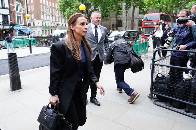 Wayne and Coleen Rooney arrive at the Royal Courts Of Justice