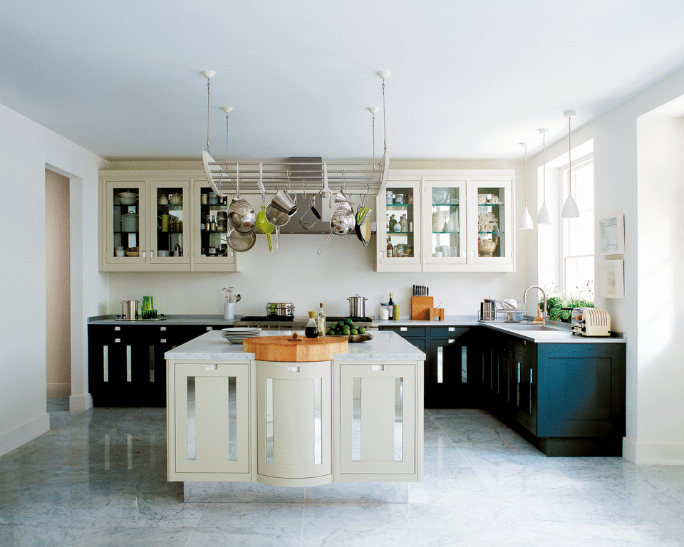 Hang frequently used utensils above a working island