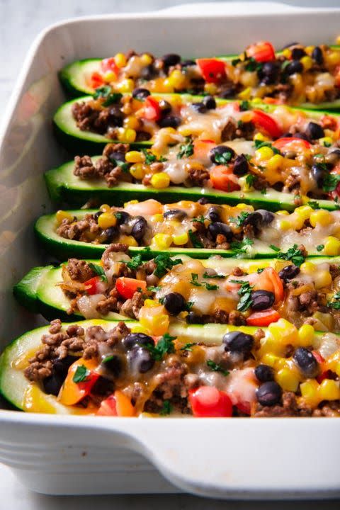 <p>No tortilla, no problem.</p><p>Get the recipe from <a href="https://www.delish.com/cooking/recipe-ideas/a19757076/burrito-zucchini-boats-recipe/" rel="nofollow noopener" target="_blank" data-ylk="slk:Delish;elm:context_link;itc:0;sec:content-canvas" class="link ">Delish</a>.</p>