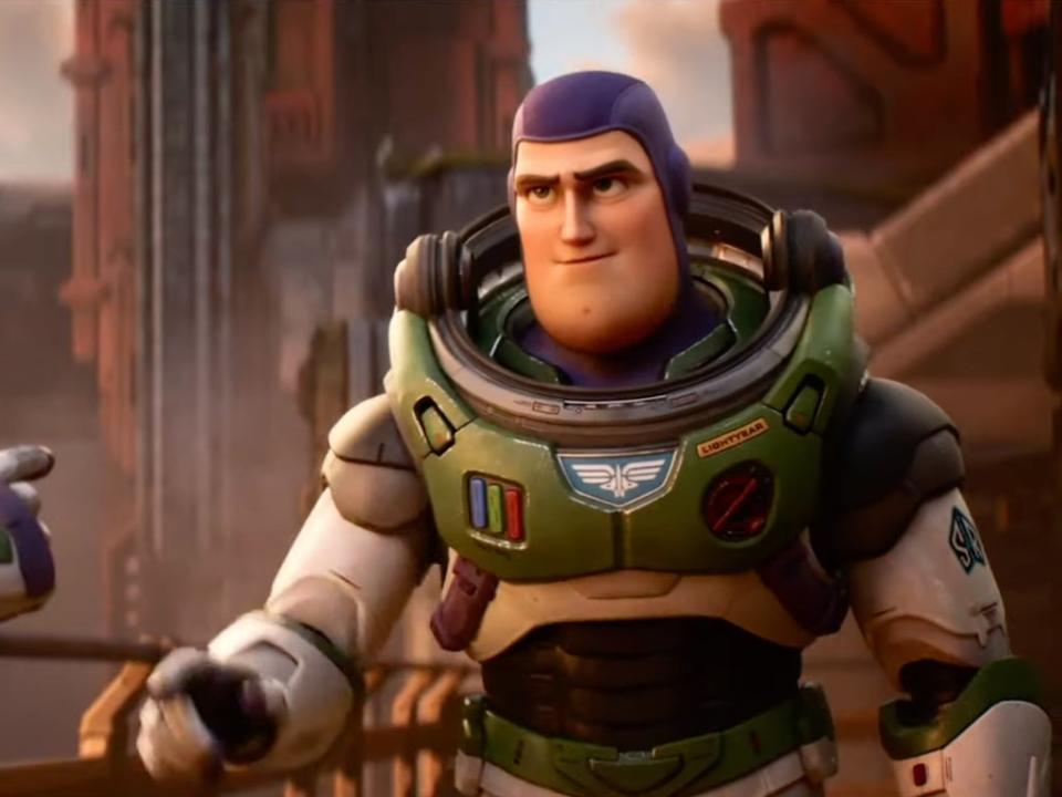 The film features Chris Evans as the voice of Buzz Lightyear (YouTube)