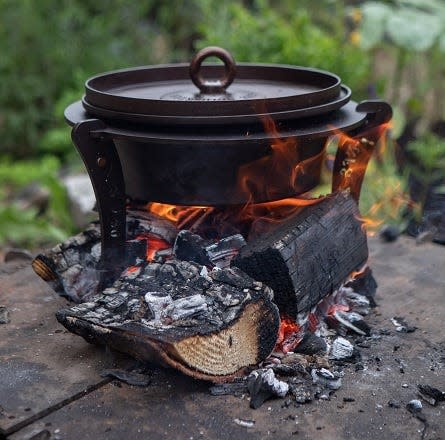 These spun cast iron pans were made in small batches in the English countryside.