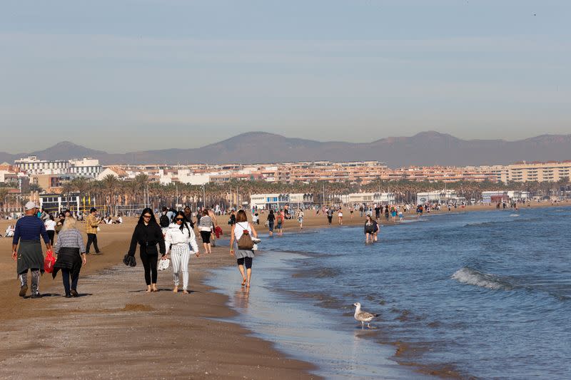 High temperature in January in Valencia