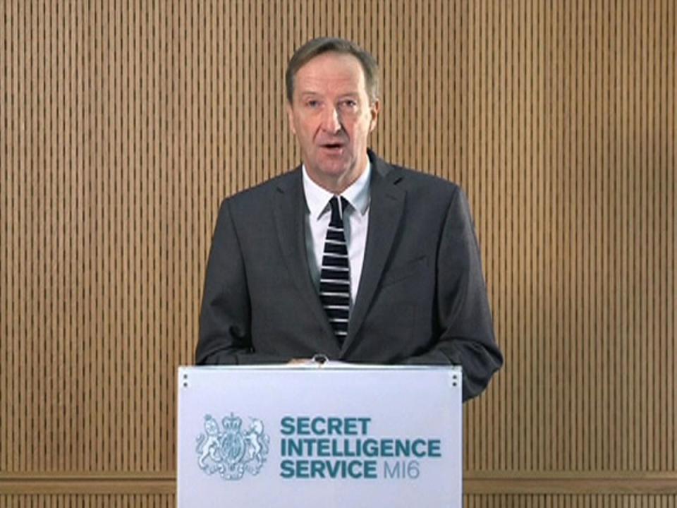 Sir Alex Younger said the incident showed Israel was using ‘systematic targeting’ (Crown)