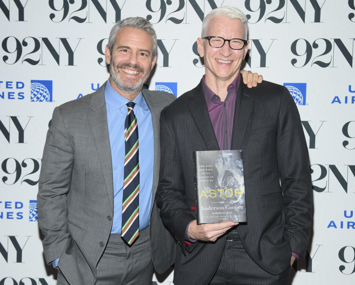 Anderson Cooper Does a Spit Take After Andy Cohen Alleges That the CNN Host Is Open to a Threesome