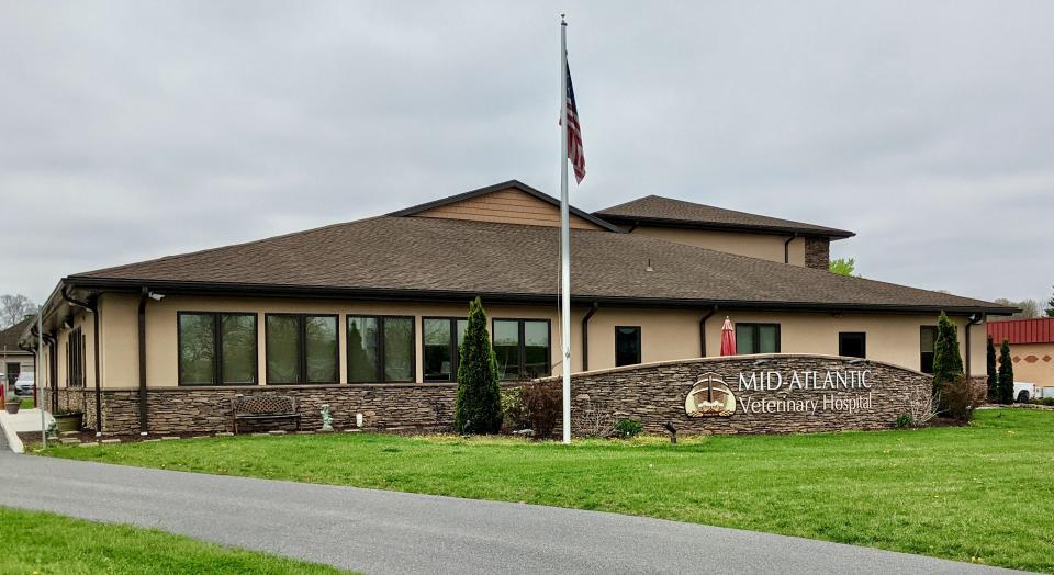 The Mid-Atlantic Veterinary Hospital is at 1125 Professional Court.