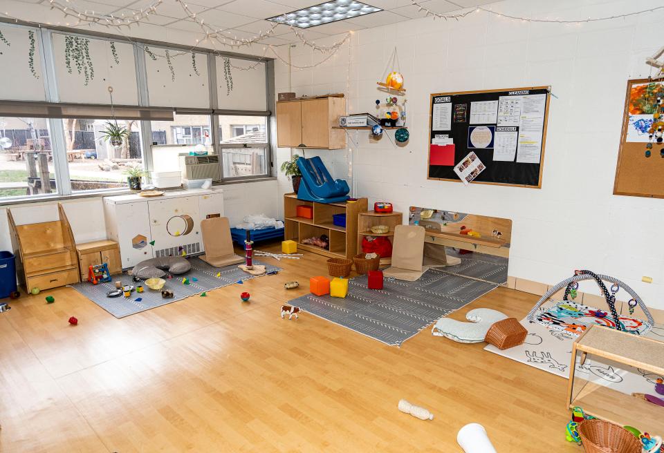 The University of Wisconsin-Whitewater Children's Center includes an infant education room.