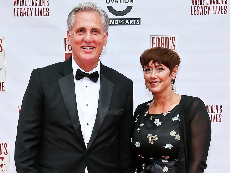 <p>Paul Morigi/Getty</p> Kevin McCarthy and Judy McCarthy at the 2019 Ford