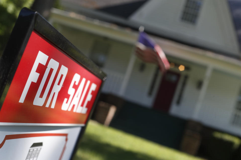 FILE - This June 20, 2019, file photo shows an existing home is offered for sale in Rutledge, Ga. Georgia lawmakers are proposing measures in 2024 to stem higher property tax bills driven by a sharp rise in property values. (AP Photo/John Bazemore, File)