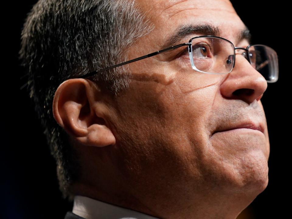 Health and Human Services Secretary Xavier Becerra speaks about actions the Biden administration plans to take in response to the Supreme Court's decision to overturn Roe v. Wade, Tuesday, June 28, 2022, in Washington.