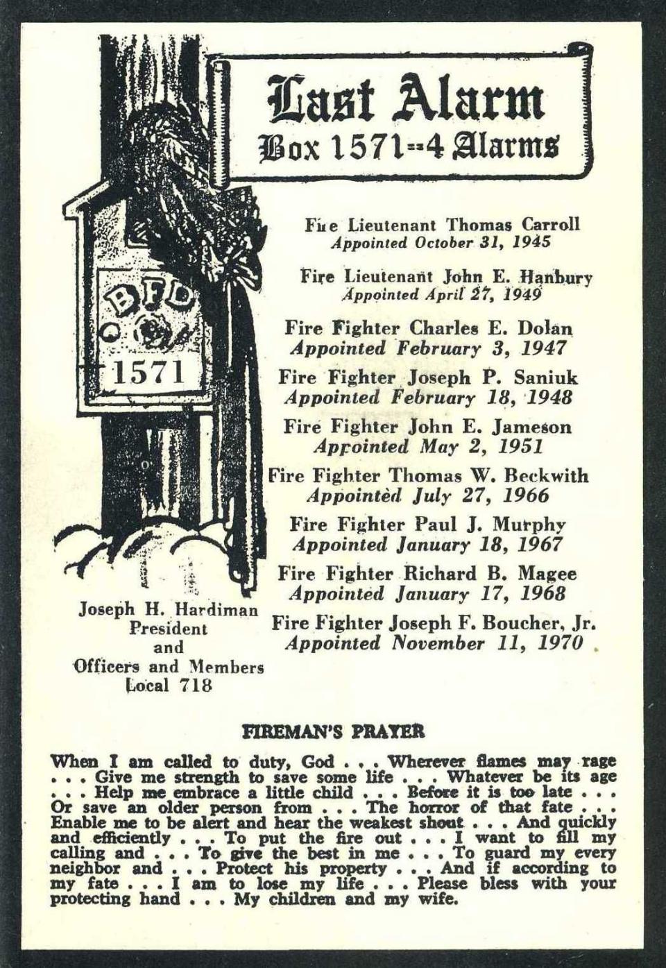 Saturday marked the 51st anniversary of the Hotel Vendome fire on Commonwealth Avenue in Boston on June 17, 1972. Nine firefighters were killed when the entire southeast corner of the building collapsed without warning, burying 25 firefighters and a ladder truck in a pile of debris.