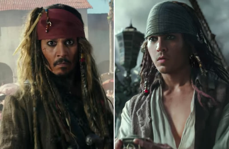 Double Depp Johnny Depp Makes Two Appearances In New Pirates Of The Caribbean 5 Trailer