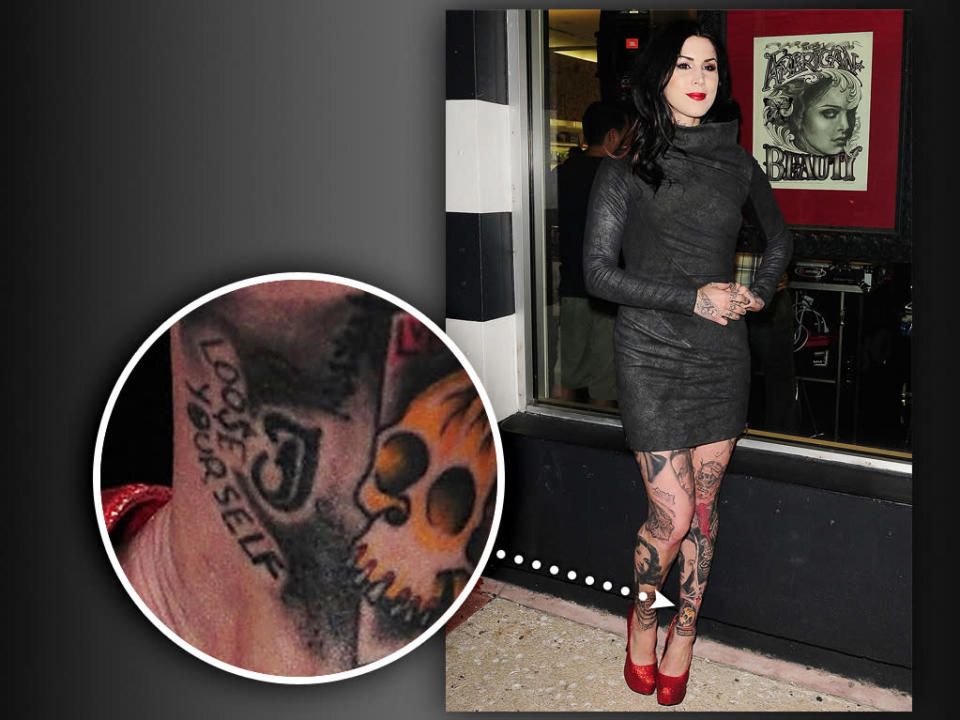 Kat Von D's tattoo J