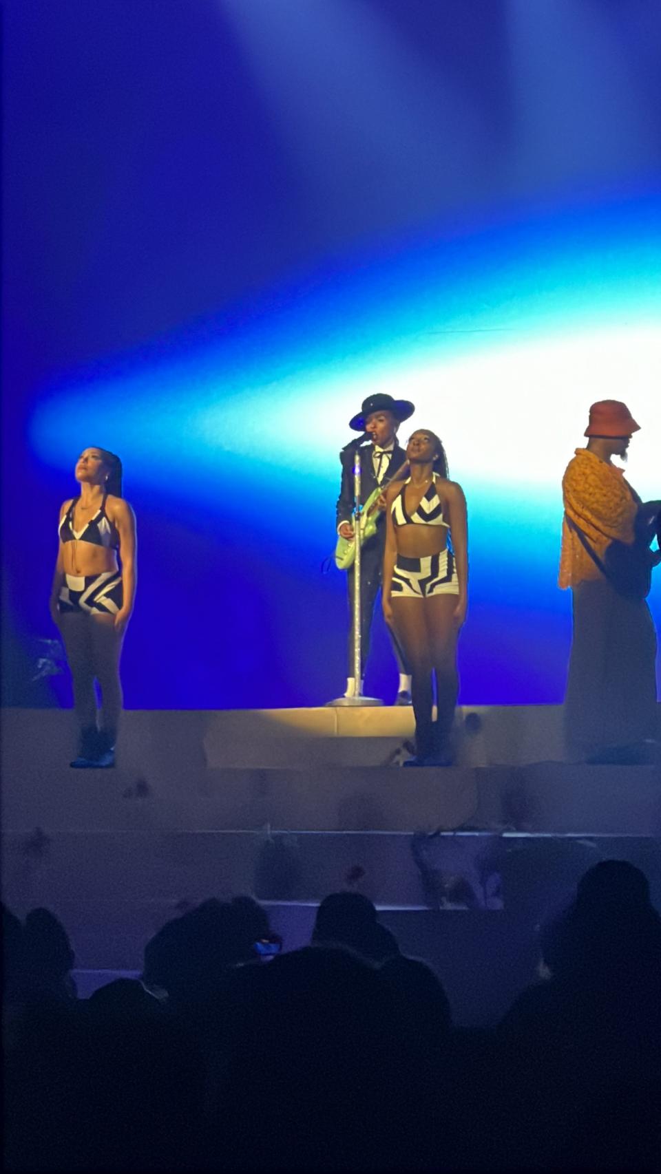 Janelle Monáe performs "Make Me Feel" at the "Age of Pleasure" tour stop in Columbus Friday, Sept. 15.