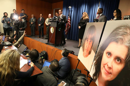 Riverside County District Attorney Mike Hestrin announces charges against David Turpin and Louise Turpin in Riverside, California U.S. January 18, 2018. REUTERS/Lucy Nicholson