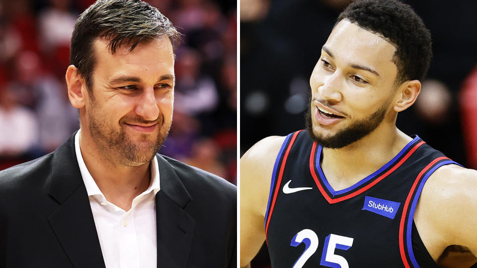 Andrew Bogut says the Philadelphia 76ers are being unnecessarily stubborn in their reluctance to trade Ben Simmons. Pictures: Getty Images 