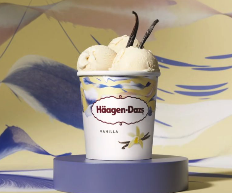 哈根達斯香草冰淇淋檢出含有極微量殘留農藥。（翻攝臉書@haagen.dazs.tw）