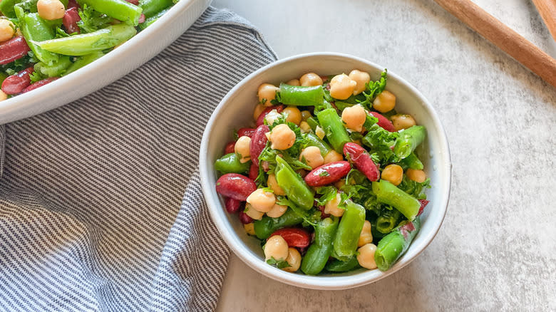 bowl of three bean salad