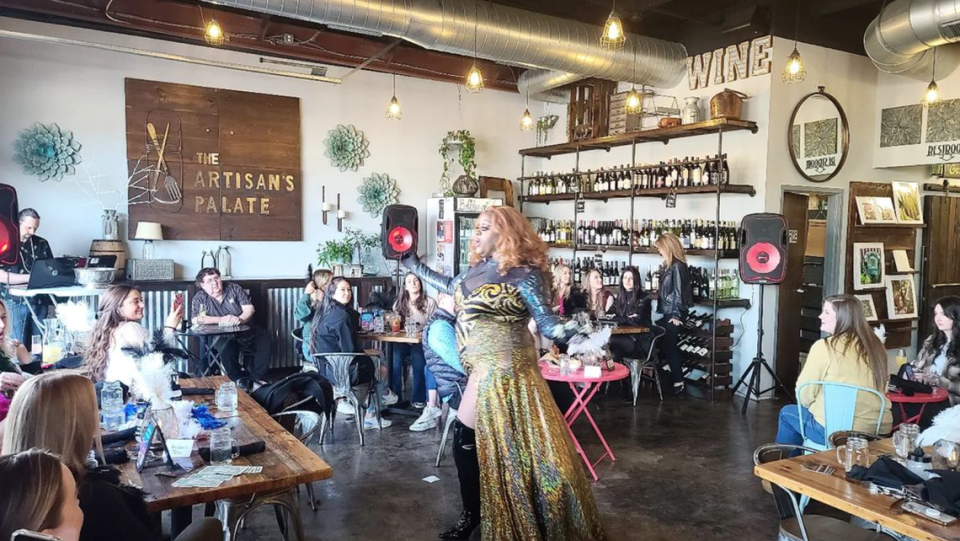 The Artisan’s Palate hosts monthly drag brunches to raise money for charity.