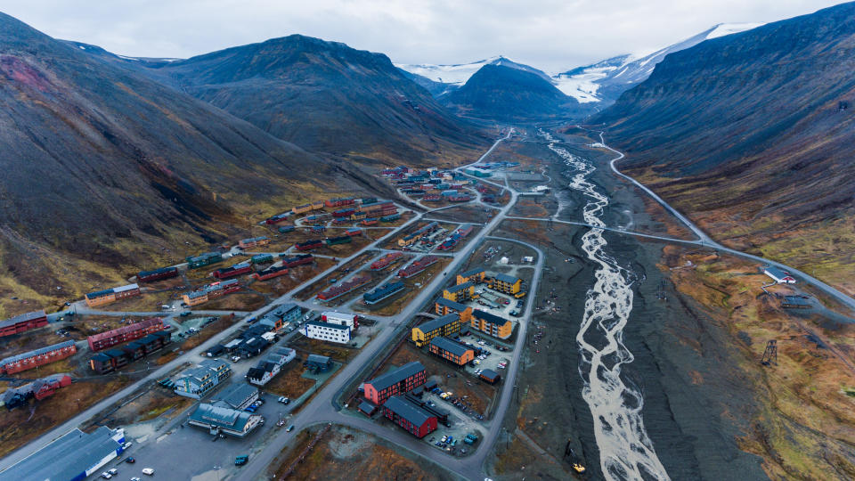 Scenic View Of Longyearbyen