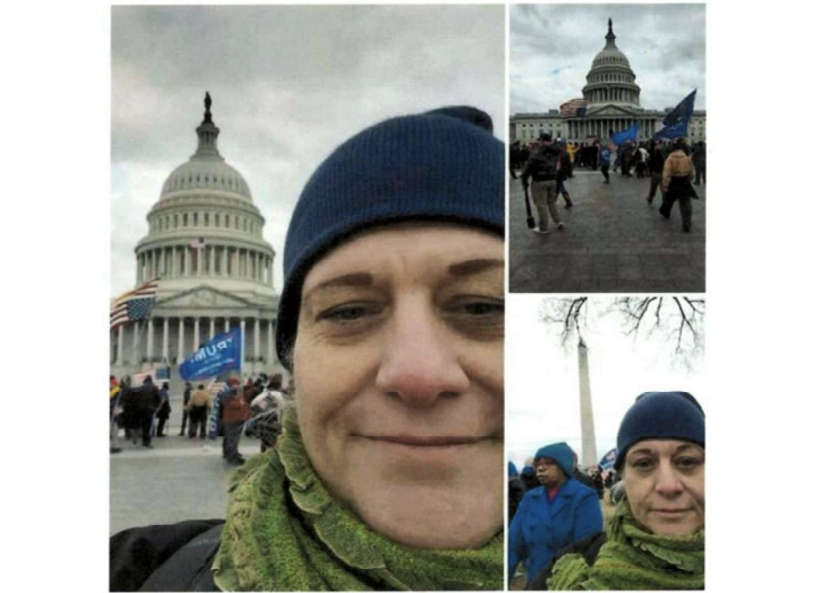 Jan. 6 defendant Audrey Southard-Rumsey on Jan. 6, 2021, from her social media account. / Credit: Government exhibit