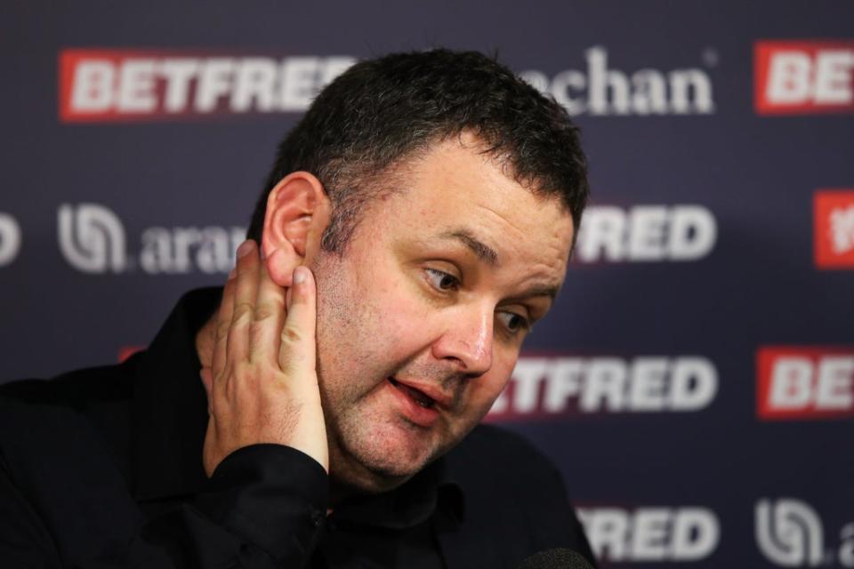 Stephen Maguire moved into the last eight at the Crucible (Ian Hodgson/PA) (PA Wire)