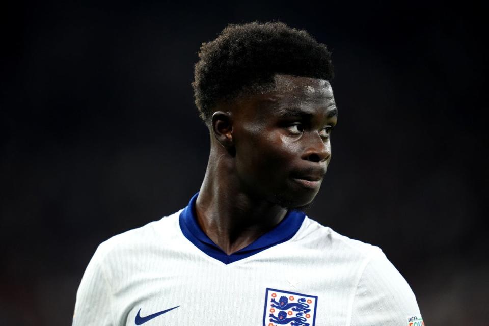 Bukayo Saka insists England are enjoying Euro 2024 (PA Wire)