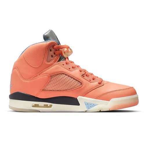 <p><a class="link " href="https://www.footpatrol.com/product/pink-jordan-air-5-x-dj-khaled/649998_footpatrolcom/?istCompanyId=b9e10fe8-c333-4d96-907a-9fea97d58548&istFeedId=c07ba6d7-d6af-43cd-9e09-3ce204e8c4d6&istItemId=rpixrlqlx&istBid=t&gclid=Cj0KCQiAm5ycBhCXARIsAPldzoWRfmgvCfJl8iwJD5fqIwnXQG9uFICkUzytiN_plmsqqNkk7TI-ZAwaAishEALw_wcB&gclsrc=aw.ds" rel="nofollow noopener" target="_blank" data-ylk="slk:SHOP;elm:context_link;itc:0;sec:content-canvas">SHOP</a></p><p>The ‘We the best music’ man is behind a great new trainer. An aggressively salmon Air Jordan 5, to be specific. </p><p>£205; <a href="https://www.footpatrol.com/product/pink-jordan-air-5-x-dj-khaled/649998_footpatrolcom/?istCompanyId=b9e10fe8-c333-4d96-907a-9fea97d58548&istFeedId=c07ba6d7-d6af-43cd-9e09-3ce204e8c4d6&istItemId=rpixrlqlx&istBid=t&gclid=Cj0KCQiAm5ycBhCXARIsAPldzoWRfmgvCfJl8iwJD5fqIwnXQG9uFICkUzytiN_plmsqqNkk7TI-ZAwaAishEALw_wcB&gclsrc=aw.ds" rel="nofollow noopener" target="_blank" data-ylk="slk:footpatrol.com;elm:context_link;itc:0;sec:content-canvas" class="link ">footpatrol.com</a></p>