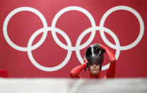 Skeleton - Pyeongchang 2018 Winter Olympics – Women's Finals - Olympic Sliding Center - Pyeongchang, South Korea – February 16, 2018 - Janine Flock of Austria gestures. REUTERS/Edgar Su