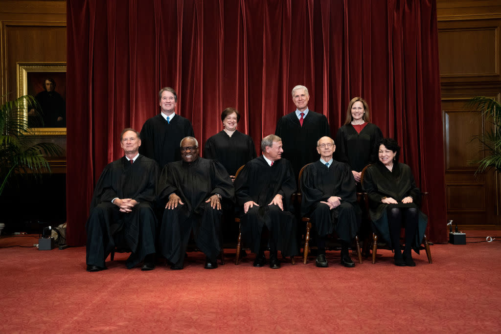 Supreme Court Justices Pose For Formal Group Photo