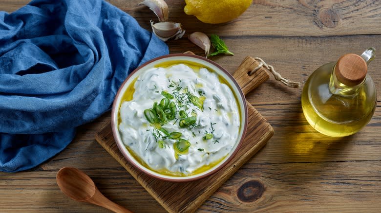 bowl of tzatziki