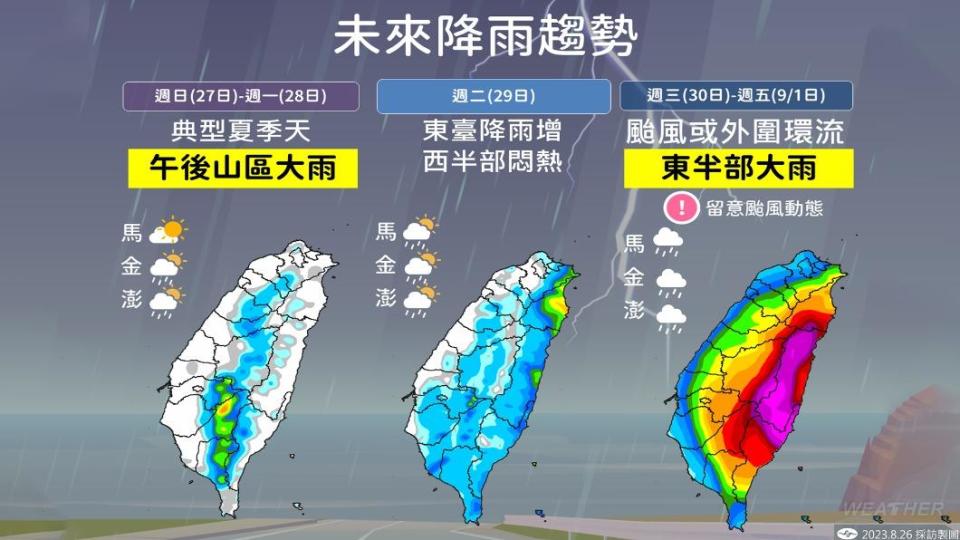 未來降雨趨勢。（圖／中央氣象局）