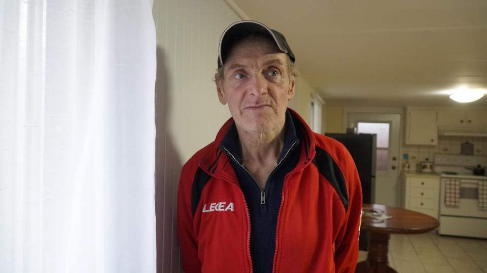 Conrad Tremblay, 62, moved into an apartment in Montréal-Nord in March, after spending more than three years living in a tent. (Verity Stevenson/CBC - image credit)